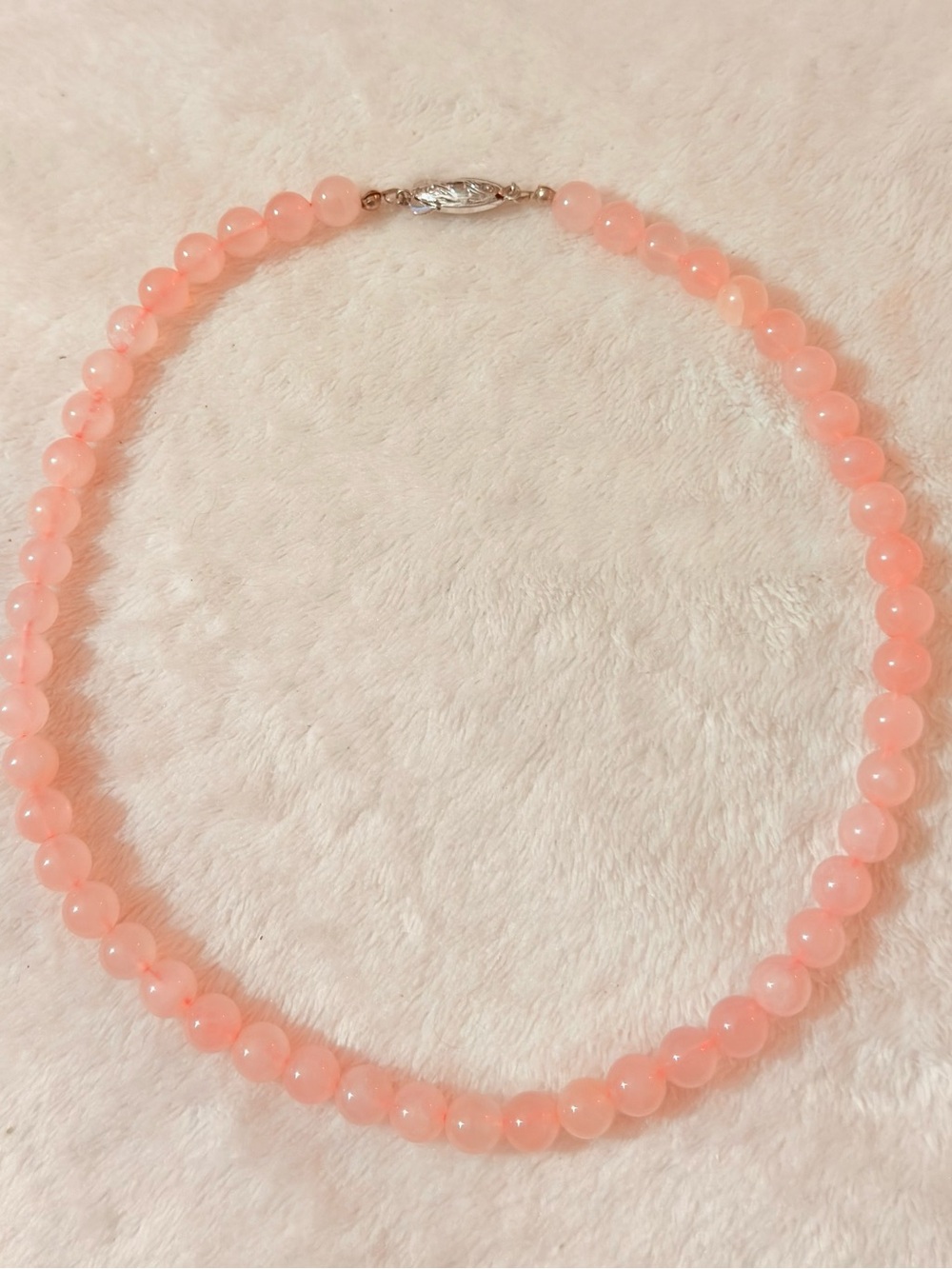 Rose Quartz Beaded Necklace - Pink